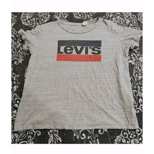 Levi's Gray Tee with Black and Red Logo